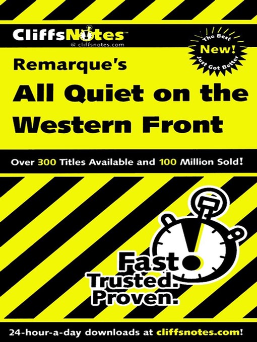 Title details for CliffsNotes on Remarque's All Quiet on the Western Front by Susan Van Kirk - Available